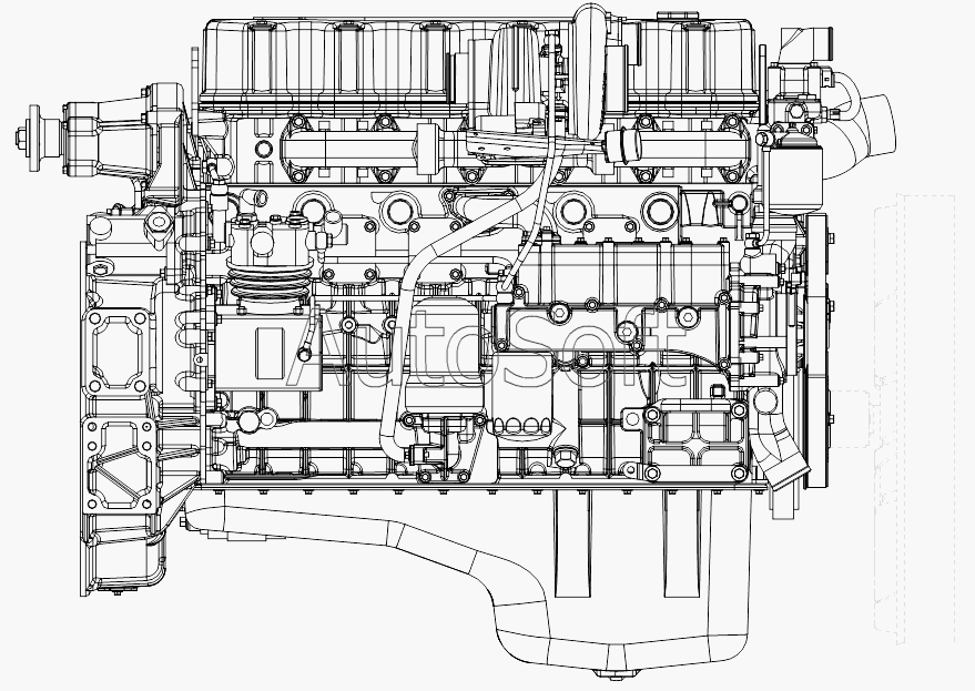 CA-3252 (P2K2T1A): Двигатель (правый рис.)