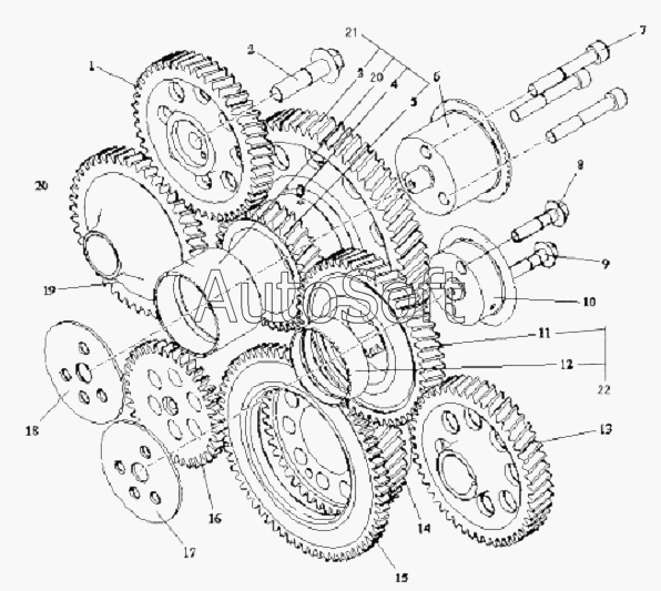 CA-3252 (P2K2T1A): Трансмиссионная система