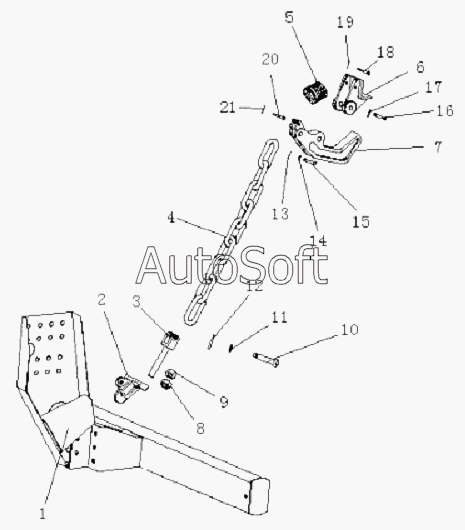 CA-3252 (P2K2T1A): Крепежный механизм в сборе