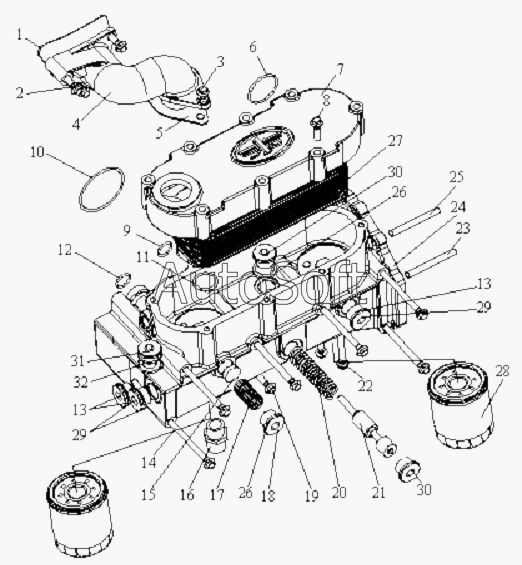 CA-3252 (P2K2T1A): Масляный охладитель