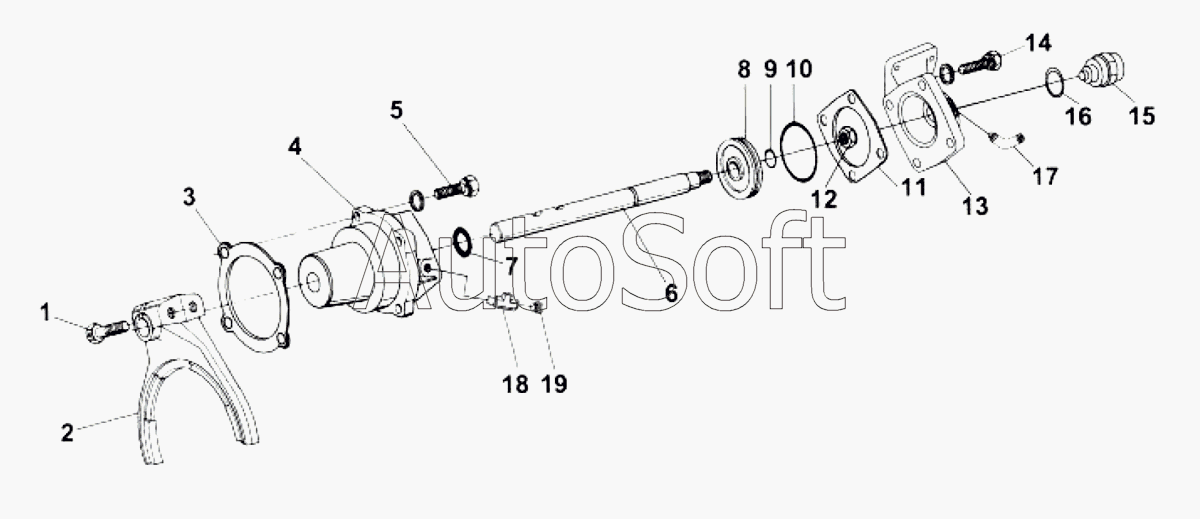 CA-3252 (P2K2T1A): Цилиндр вспомогательной коробки
