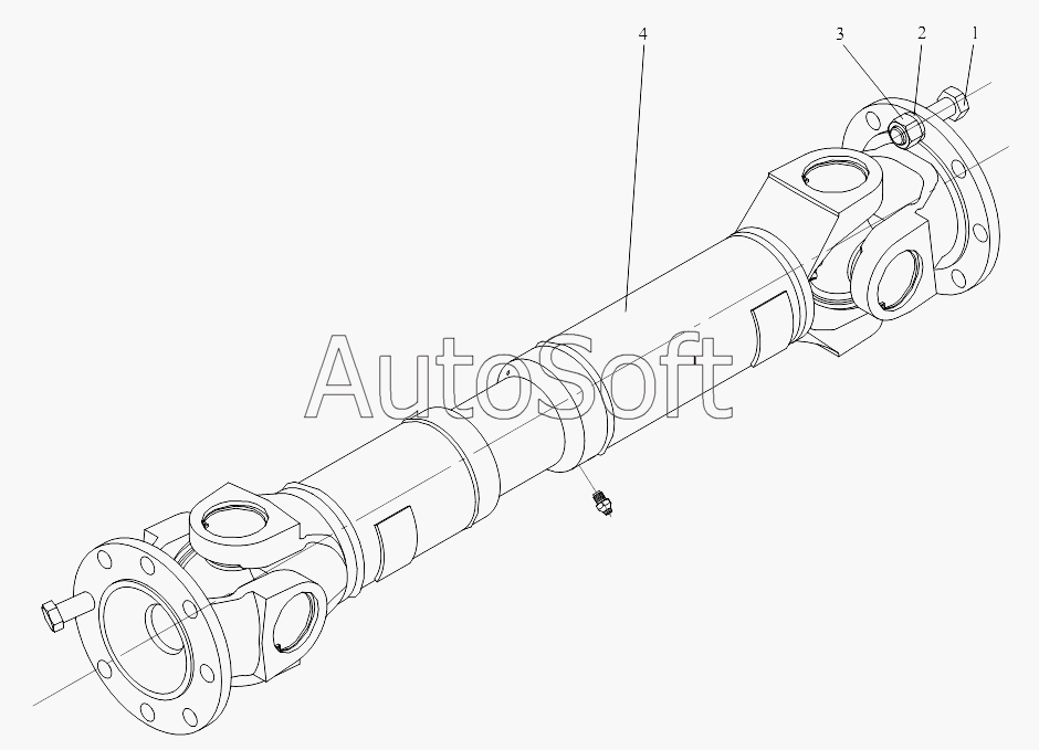 CA-3252 (P2K2T1A): Карданный вал заднего моста