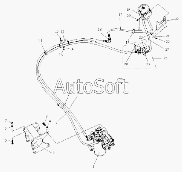 CA-3252 (P2K2T1A): Силовая рулевая магистраль