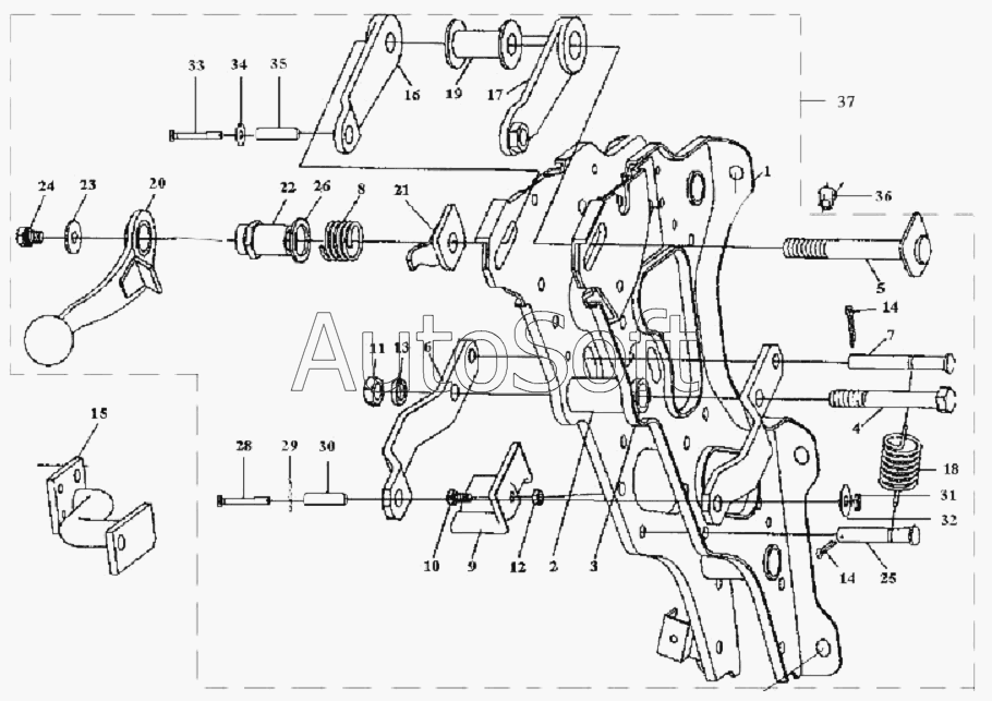 CA-3252 (P2K2T1A): Стойка рулевой колонны