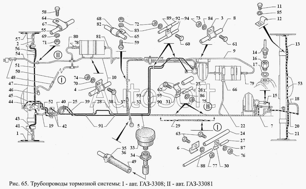 Схема тормозной системы газ 4301 дизель Схема тормозной системы газ 4301 дизель