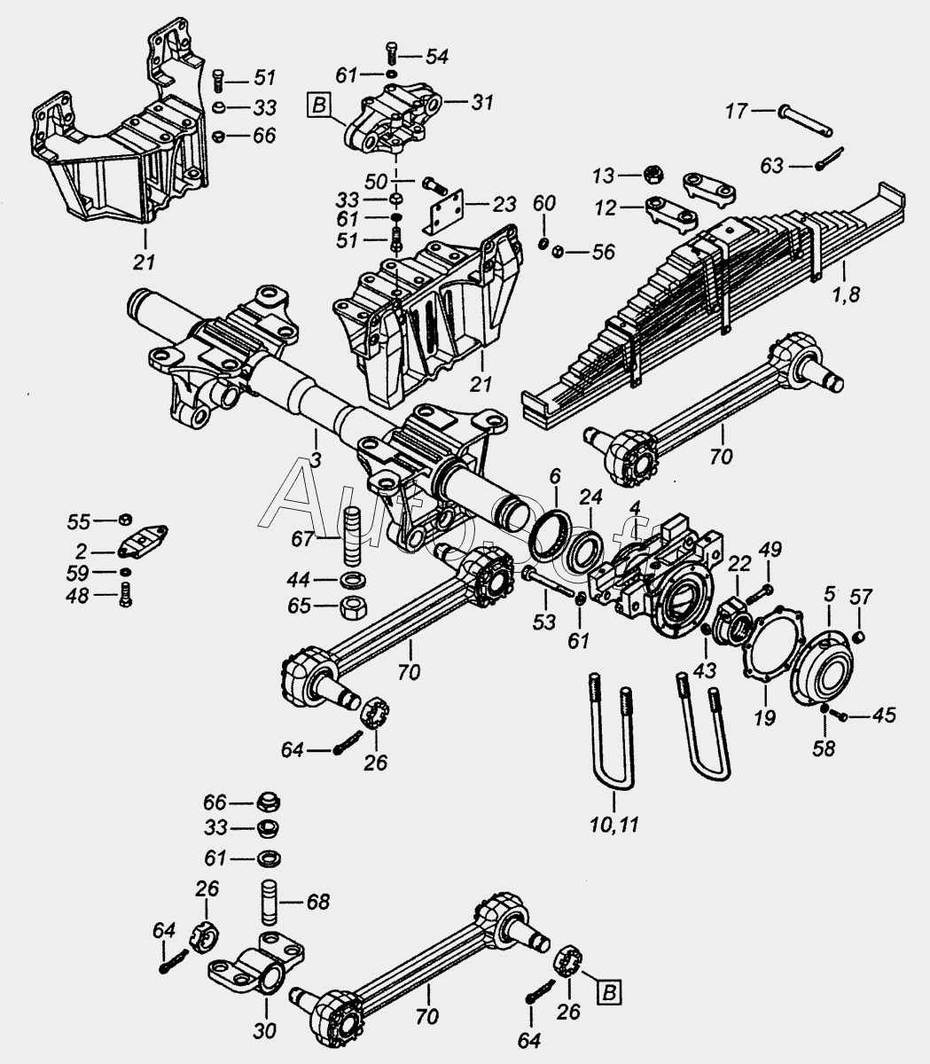 Задняя подвеска камаз 5320 схема