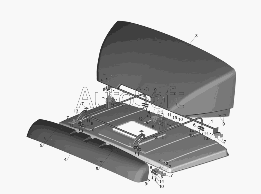 МАЗ-437030 (Зубренок): Установка обтекателей 4370-8000014-010