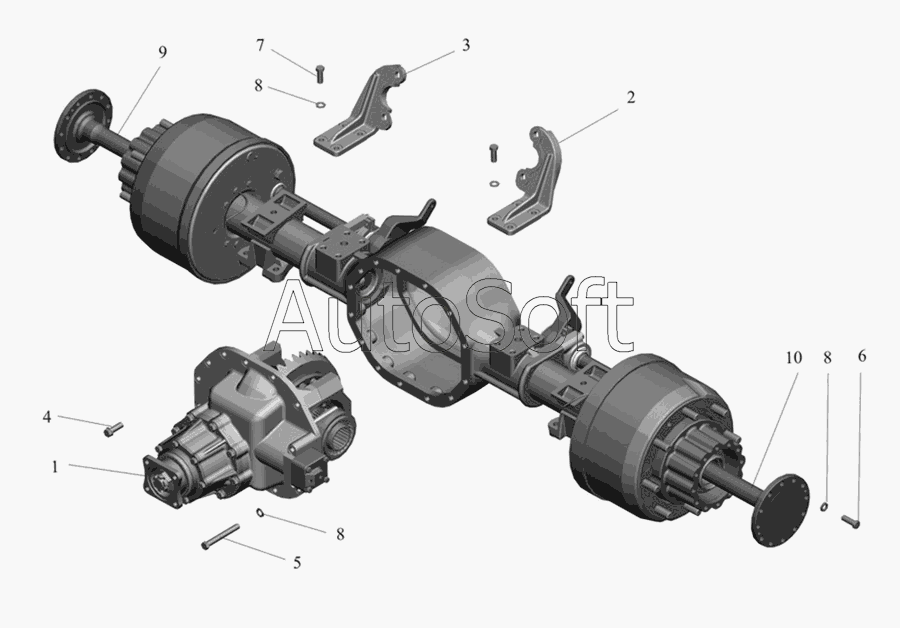 МАЗ-437030 (Зубренок): Мост задний. Установка редуктора