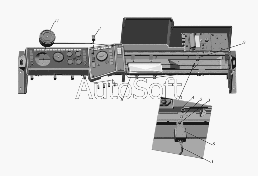 МАЗ-437030 (Зубренок): Установка спидометра 437030-3800004