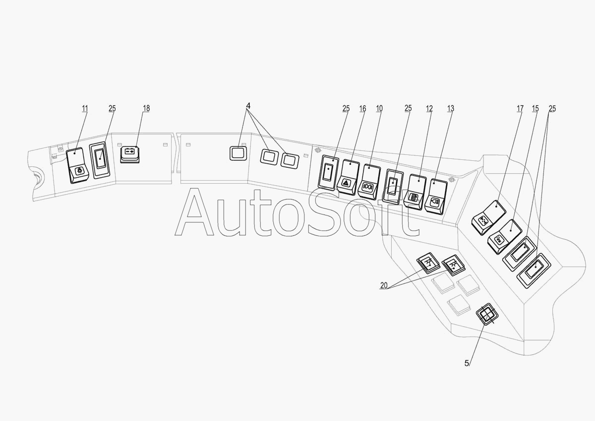 МАЗ-5440E9: Установка выключателей 54402-3700018