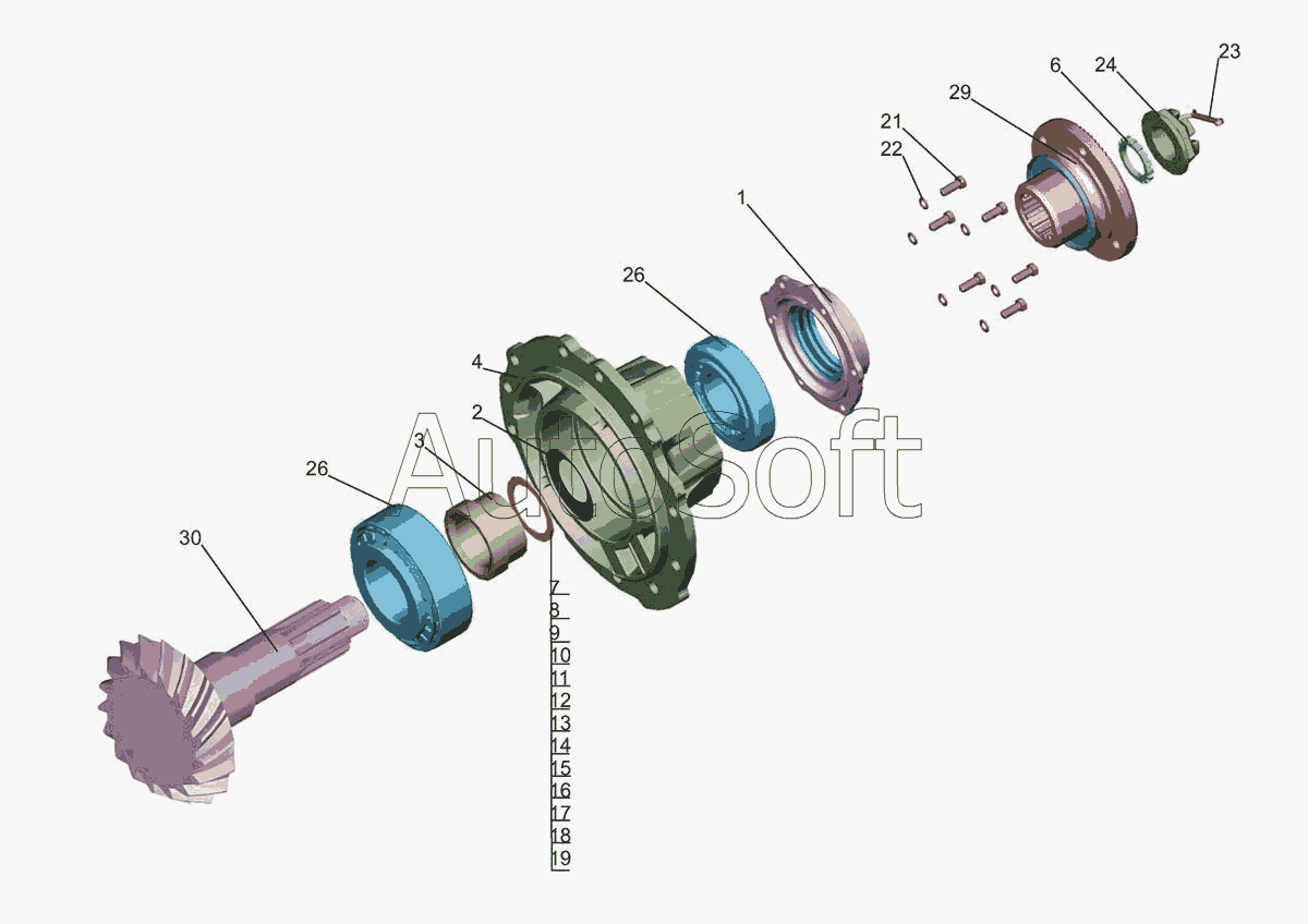 МАЗ-5440E9: Шестерня ведущая 544019-2402021, 544019-2402021-010