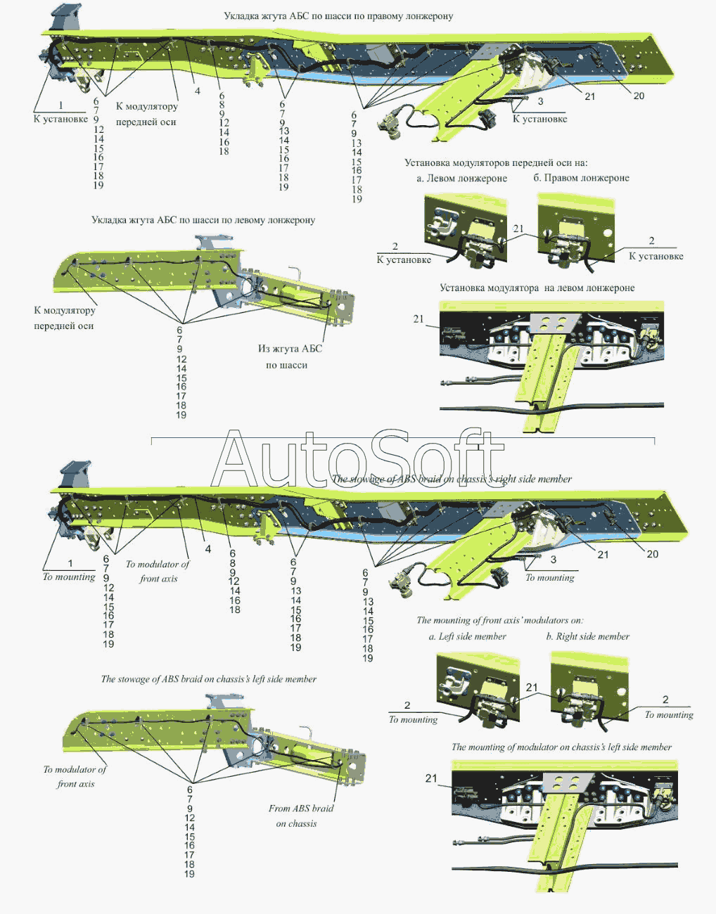 МАЗ-650108: Установка электрооборудования АБС