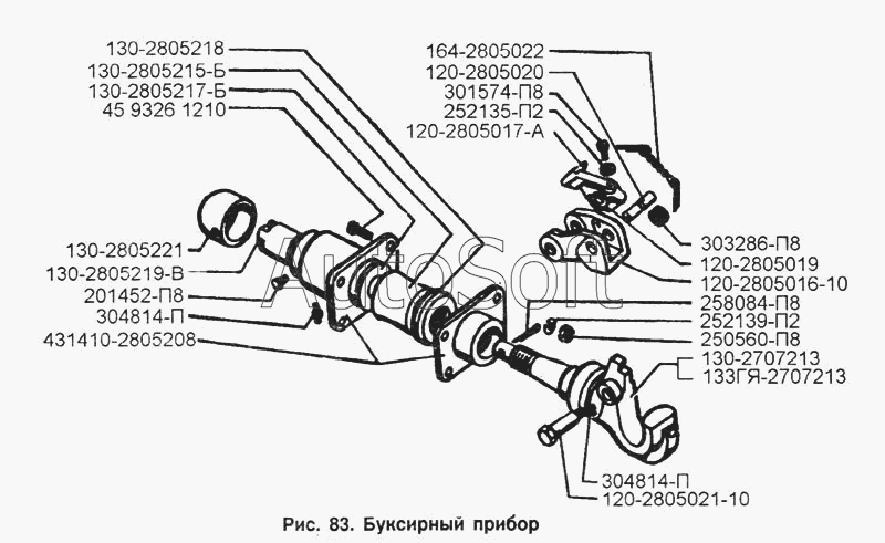 ЗИЛ-433100: Буксирный прибор