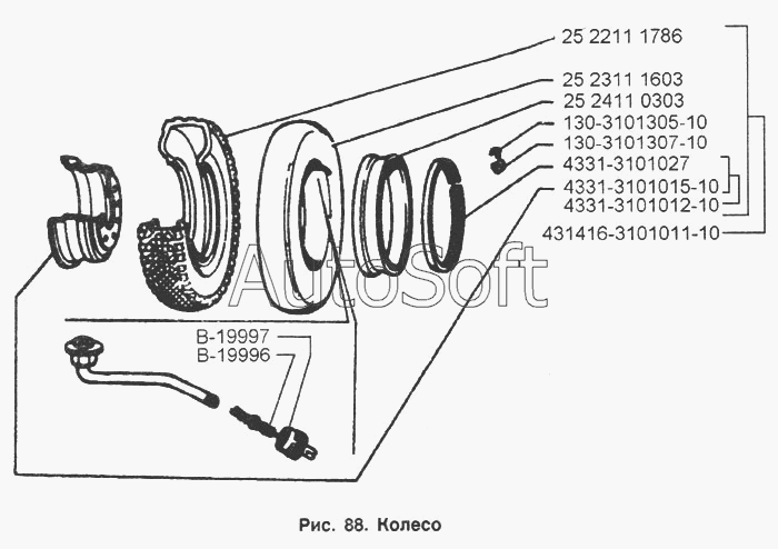 ЗИЛ-433100: Колесо