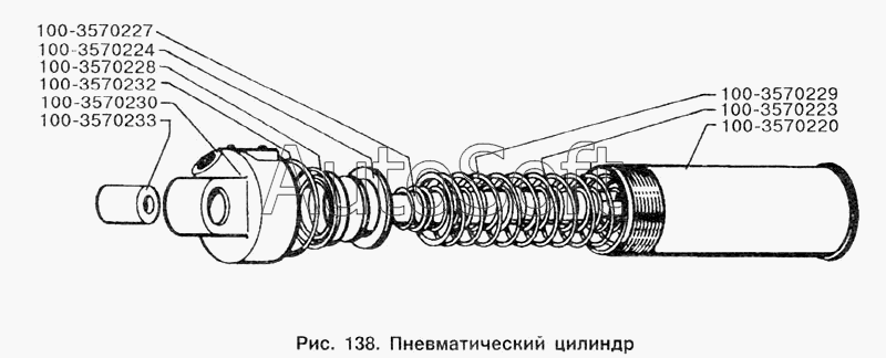 ЗИЛ-433100: Пневматический цилиндр